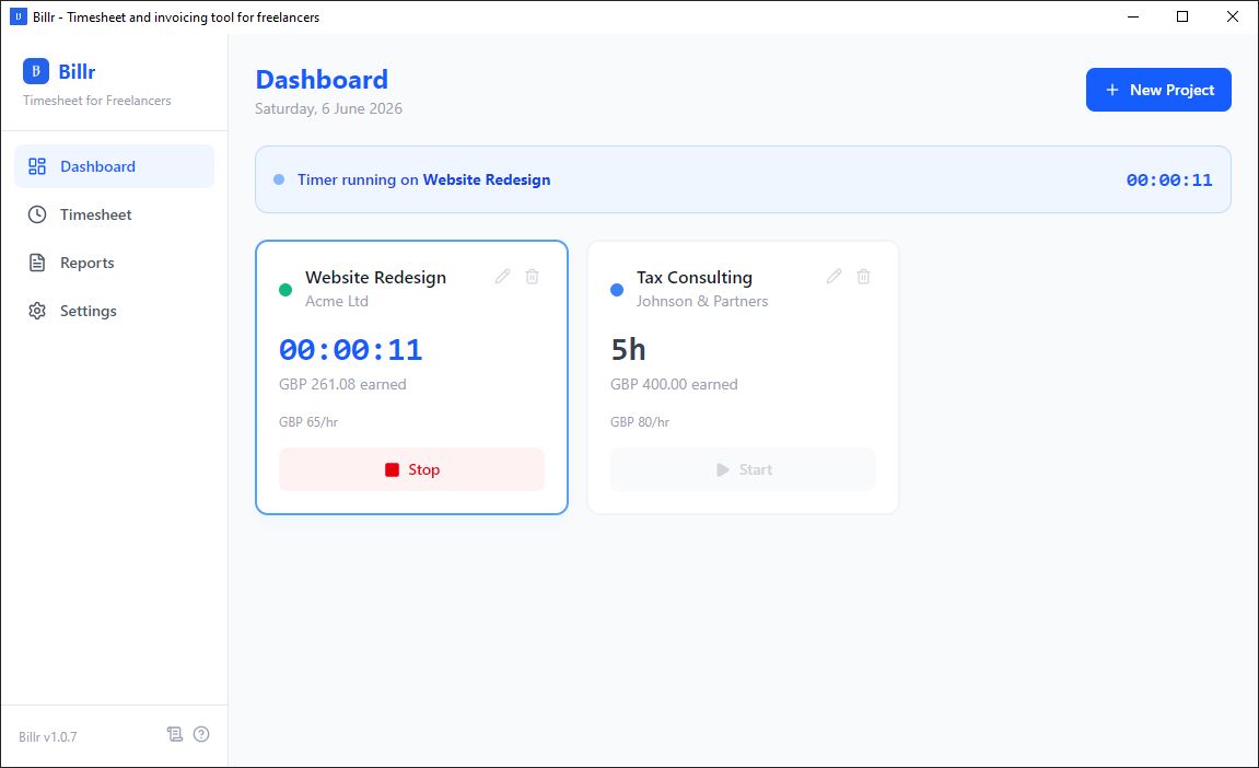 Billr Dashboard